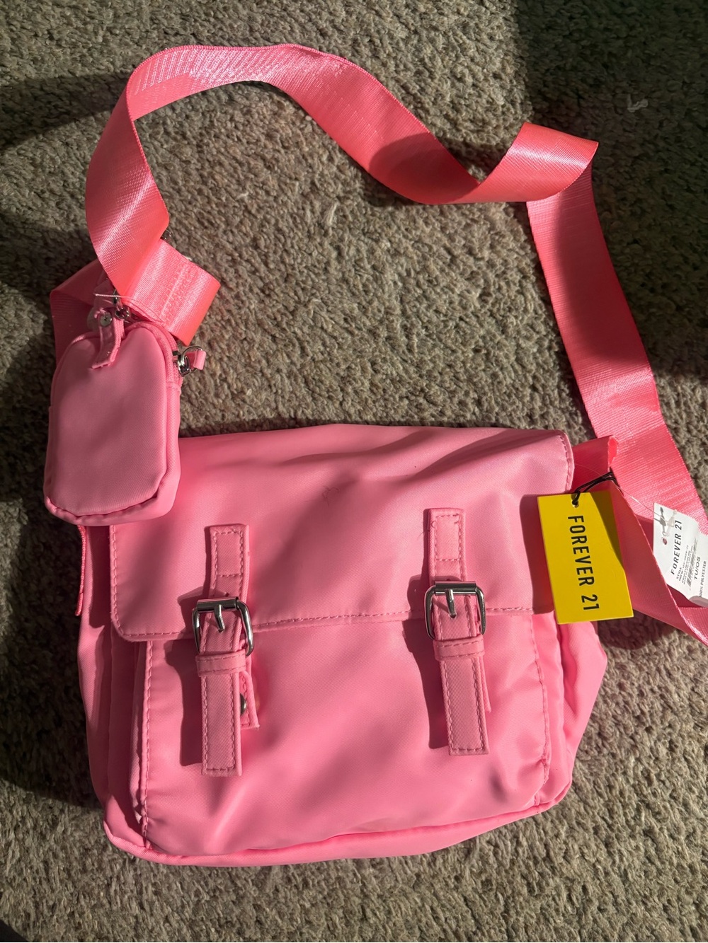 Forever 21 Small Pink Crossbody Messenger Bag